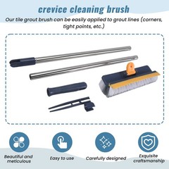Long-Handled Floor Brush, Multi-Functional Scraping and Cleaning Brush,3505