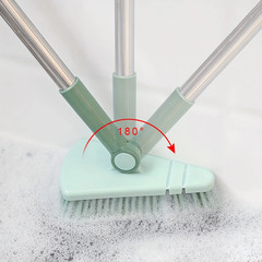 Triangle Floor Brush for Cleaning Bathtub and Floor Gaps, Long Handle Detachable