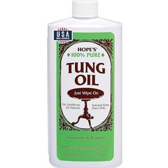 100% Pure Tung Oil, Food Safe, Waterproof Natural Wood Finish and Sealer for…