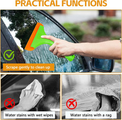 2PCS Silicone Squeegee, Small Squeegee for Car, Automotive Mini Window Squeegees