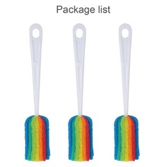 3PCS Cleaning Brush Bottle Scrubbers Sponge Cleaner for Coffee Glasses Washing