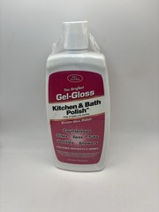 Gel-Gloss Kitchen & Bath Polish Cream Wax Cleaner Countertops Sinks 16 oz