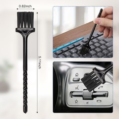Auto Car Detailing Brush Set Car Interior Cleaning Kit Includes 3 Boar Hair D…