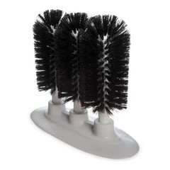 Carlisle 4046103 Sparta 8" Black Triple Glass Washer Brushes