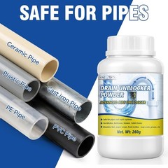 Powerful Drain Clog Remover, 260g Pipeline Dredging Agent & Drain Cleaner Fas…