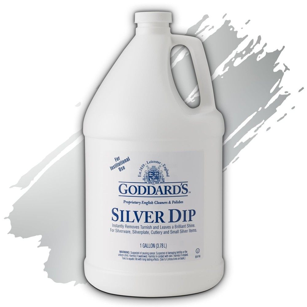 Silver Cleaner Dip 1 Gal – Professional Tarnish Remover for Silverware & Small