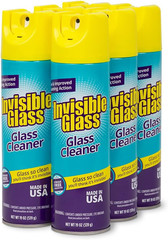 Invisible Glass 91160-6PK Premium Glass and Window Cleaner Aerosol Can Leaves Gl