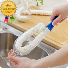 16-Inch Flexible Foam Washing Wand, Long Bottle Brush for Water Bottles | Water