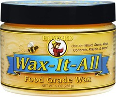HOWARD Wax-It-All – Protective Food-Grade Wax, Beeswax Wood Polish: Beautifies a