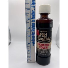 VTG Genuine Old English Scratch Cover 8OZ Glass Bottle 85% FULL Furniture Polish