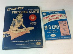 VTG Household Cleaning Products Advertising M-O-LENE Glide-Tex Ironing Cloth