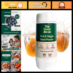 Natural Fruit & Vegetable Wash Powder – Produce Cleaner, Dirt & Residue Remover
