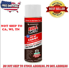 Bull Shot Spot Stain Remover Foam Cleaner Carpets Pet Safe Deodorizer 18oz New