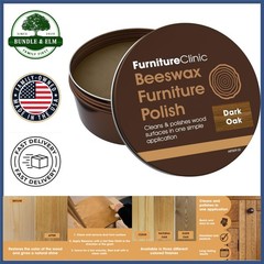 Dark Oak Wood Polish, Beeswax Formula for Restoring Furniture Surface 6.8oz