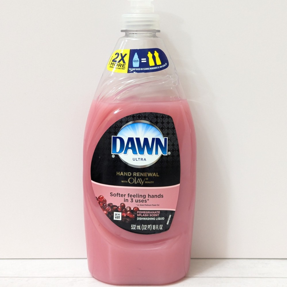 Dawn Ultra Hand Renewal Dish Soap Pomegranate Splash Olay Pink 18 fl oz 90% Full