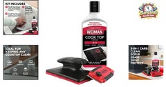 Complete Glass & Ceramic Cooktop Cleaner Kit – 10oz Cream & Scrubbing Pads