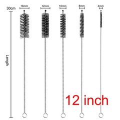 10PC Extra Long Straw Cleaner Brush Set 12 Inch Pipe Cleaning Tool Various Sizes