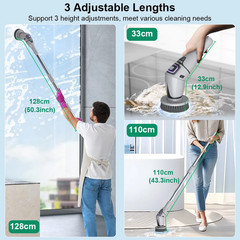 Electric Bathroom Cleaning Brush 10 in 1 Multifunctional Household Wireless Elec