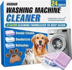 Uproot Clean Washing Machine Cleaner Tablets – 24 Pack for a 12 Month Supply. Fo
