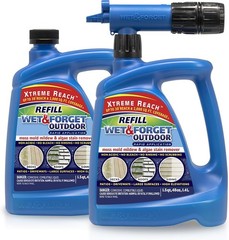 Outdoor Multi-Surface Stain Remover Cleaner W/ Hose-End Nozzle & Refill (48 Oz)