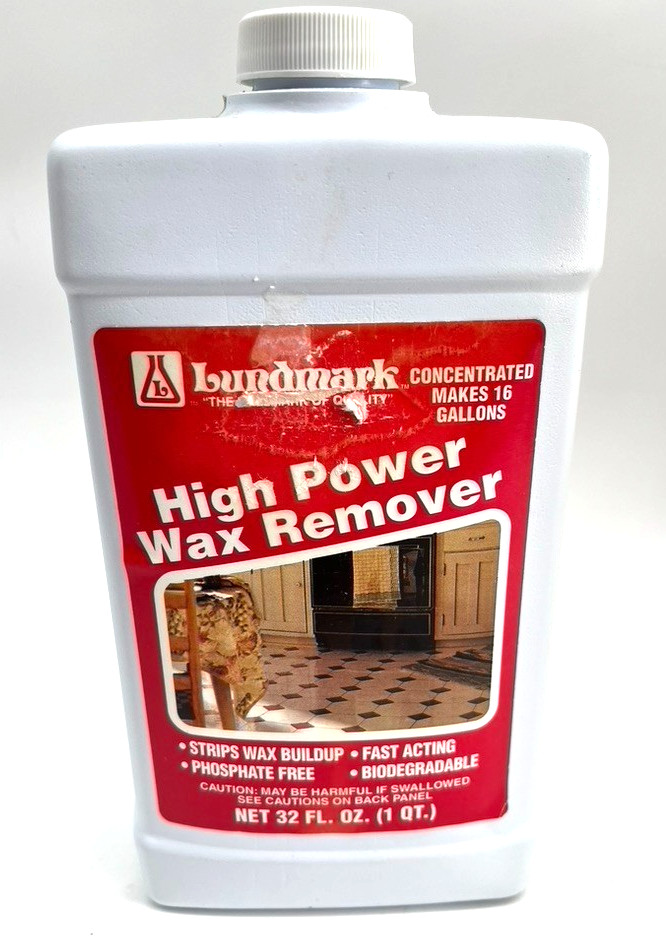Lundmark High Power WAX REMOVER 32 oz Fast Acting Strips Wax Buildup New, Sealed