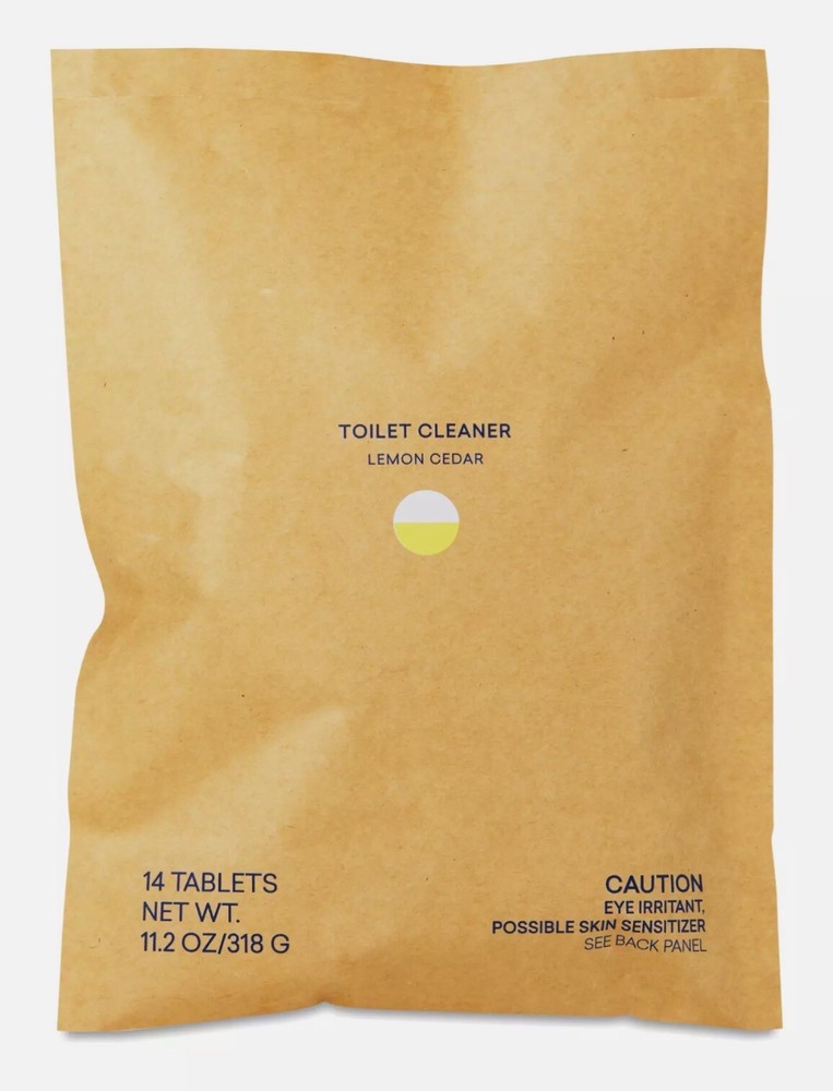 BLUELAND Toilet Cleaner Lemon Cedar Refill Bag 14 Tablets New