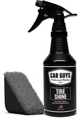 CAR GUYS Tire Shine – Easy to Use Tire Dressing with Applicator Pad – Dry to The