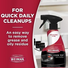 Weiman Cooktop Cleaner 2 Pack 12oz Streak Free Surface Safe with Towel