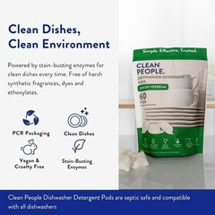 The Clean People Dishwasher Pods 120 Count Lemon Verbena
