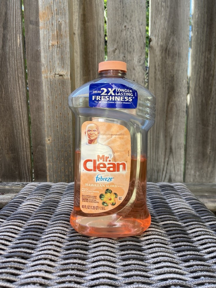 Mr. Clean Febreze Hawaiian Aloha Multi-Surface Cleaner 40oz Used