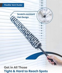 Feather Duster Kit W/ 5.6ft Extension Pole 4 Dusting Brush Cleaning Home Wall