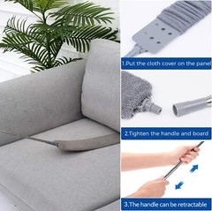 Dust Cleaner Microfiber Duster Gap Dust Cleaning Artifact With Extension Pole &