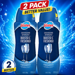 Glisten Dishwasher Detergent Booster & Freshener 28oz 2 Pack Value Size Set