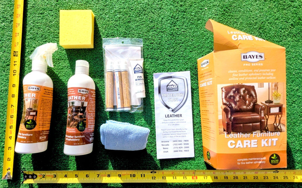 Bayes Pro Series Leather Furniture Eco Responsible Maintenance Care Kit Set NIP
