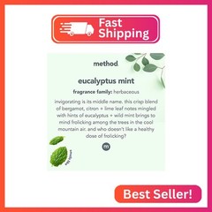 Method Daily Shower Cleaner Refill, Eucalyptus Mint, For Showers, Tile, Fixtures