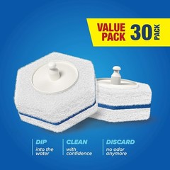 30-Pack Disposable Toilet Bowl Cleaner Scrubbers`/