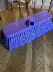 Flo-Thru Plastic Wall Scrub Brush, Equipment Brush With Soft Bristles NIB