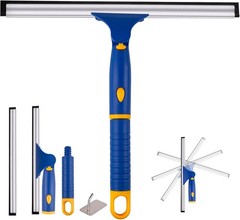 Swivel Shower Squeegee for Glass Doors, All-Purpose Anti-Slip Window Squeegee