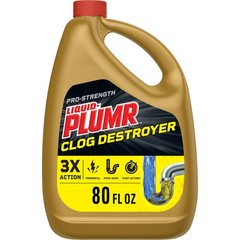 Liquid-Plumr Pro-Strength Clog Destroyer, Liquid Drain Cleaner, 80 Fluid Oun…