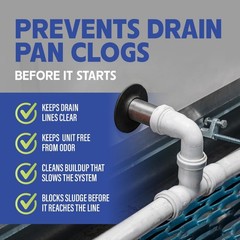 HVAC Drain Line Cleaner Tablets – Prevent Odors, Clean Drain Pan, 4-Week Formula