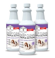 3X Carpet Cleaner Solution & Deodorizer, Concentrated, 128 fl oz
