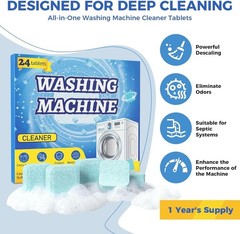 Uproot Clean Washing Machine Cleaner Tablets – 24 Pack for a 12 Month Supply. Fo