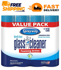 Sprayway Glass Cleaner 19 Ounce Pack of 4 Streak Free Shine – FREE SHIPPING