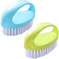 Heavy Duty 2 Pack Scrub Brushes Stiff Nylon Bristles for Bathroom Shower Sink