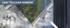 Floor Squeegee with 180° Rotating Head, Squeegee for Floor with 52” Long