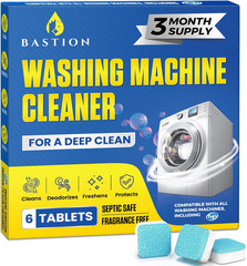 Washing Machine Cleaner, Deodorizer, & Descaler 6-Pack – Active Deep Cleaning Ta