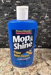 Vintage Mop & Shine Floor Shine Cleaner Powerhouse New Prop Old Advertising