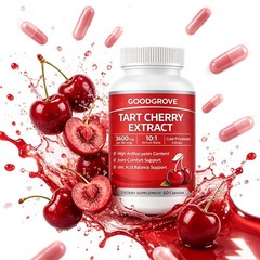 Good Grove Tart Cherry Extract Capsules 60 Capsules, Non- Vegan 3600mg