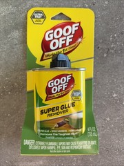 Goof Off Ultra Fast Super Glue Adhesive Remover Liquid 4 fl oz/118 mL FG678