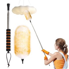 Lambswool Extendable Removable Duster 25-64 Inch Stainless Steel Extension Po…